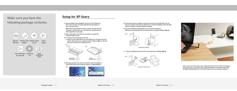 Belkin F5U302 - Wireless USB Hub User manual