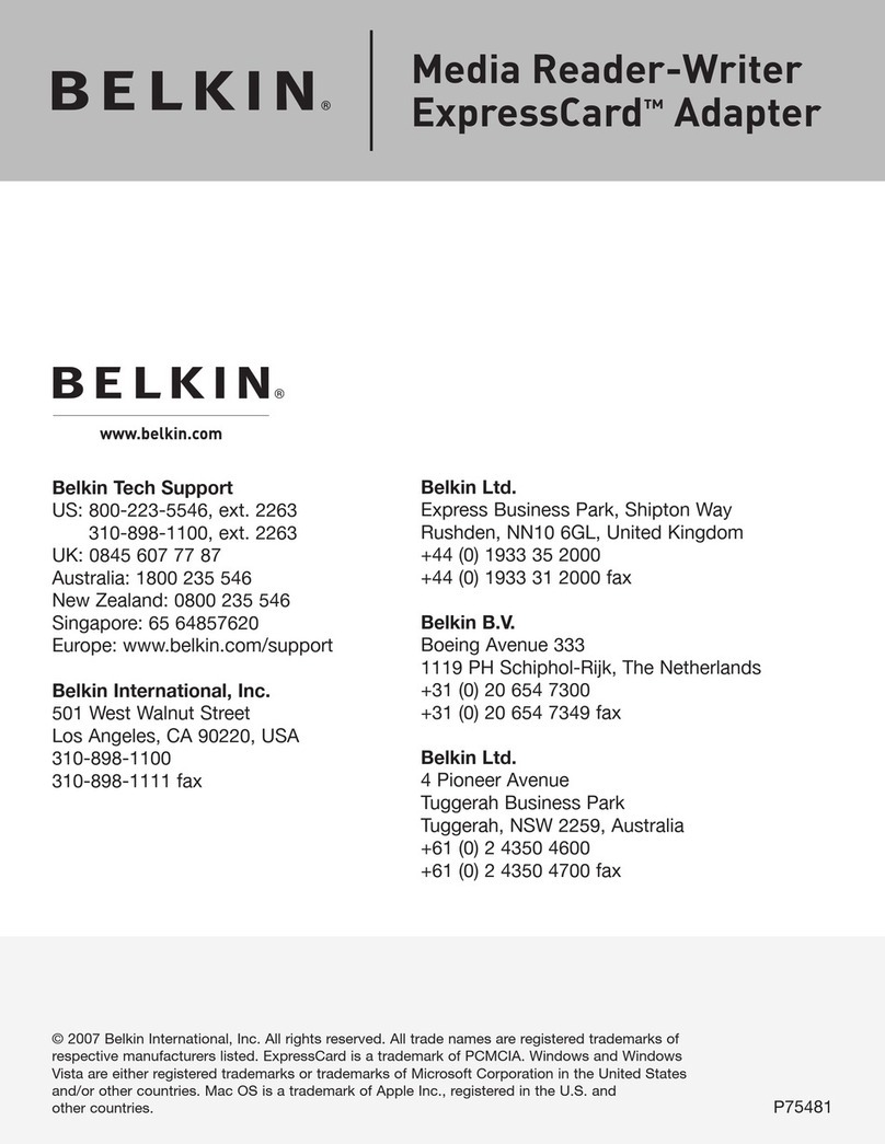 Belkin ExpressCard P75481 User manual