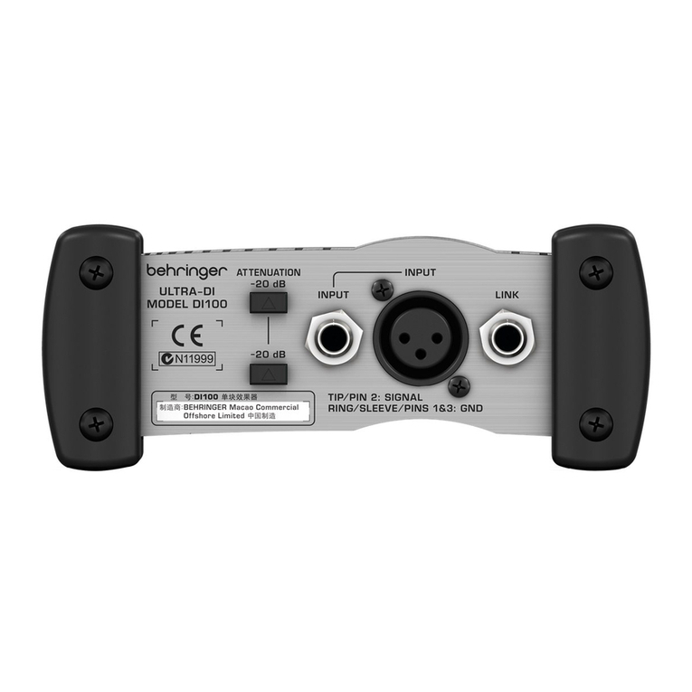 Behringer ULTRA-DI DI100 User manual