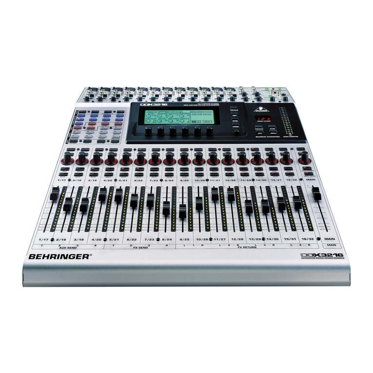 Behringer DANALOG DDX3216 manual