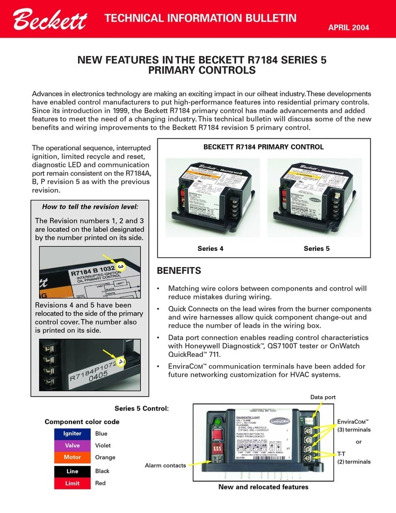 Beckett R7184 Technical bulletin