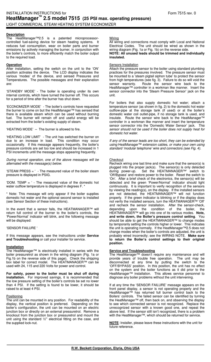Beckett HeatManager 2.5 7515 installation instructions