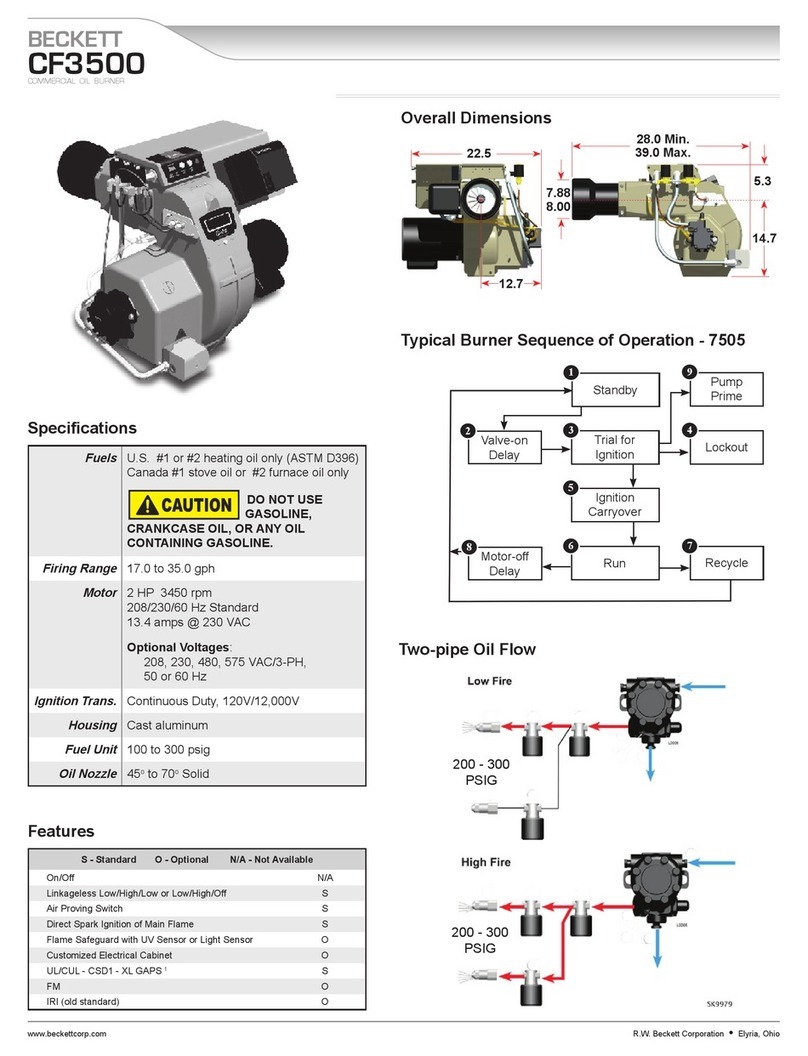 Beckett CF 3500 Specifications