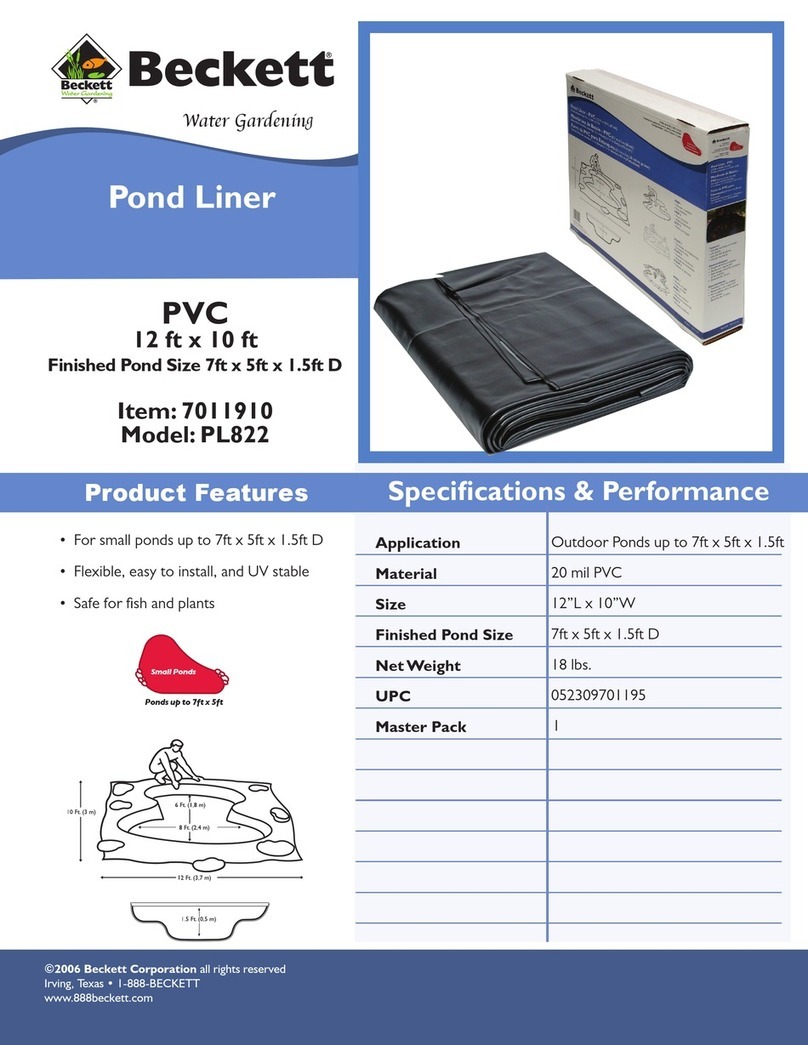 Beckett Pond Liner PL822 Specifications