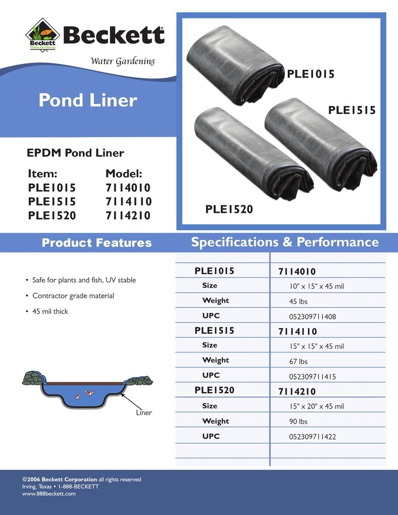 Beckett Pond Liner 7114010 Specifications