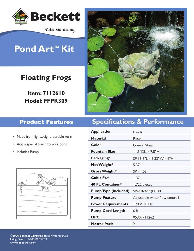 Beckett Pond Art Kit FFPK309 Specification sheet Beckett Pond Art Kit FFPK309 Specification sheet
