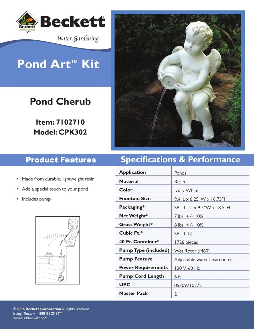 Beckett Pond Cherub CPK302 Specifications