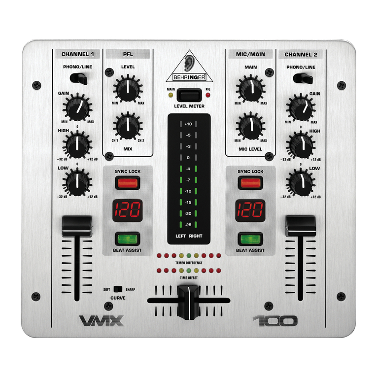 Behringer Pro Mixer VMX100 user manual