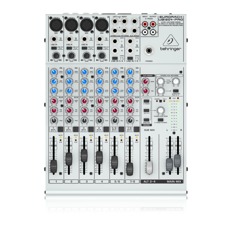 Behringer EURORACK UB1204-PRO User manual
