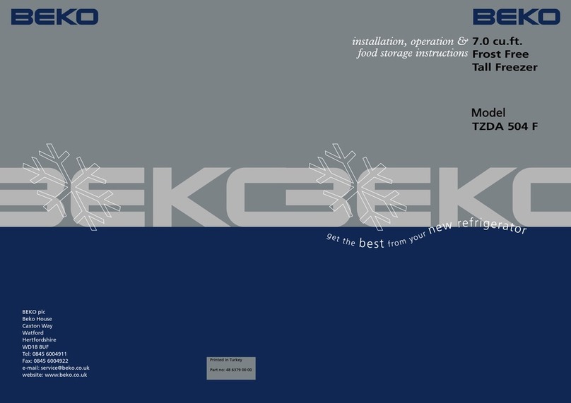 Beko TZDA 504 F Installating and operation manual