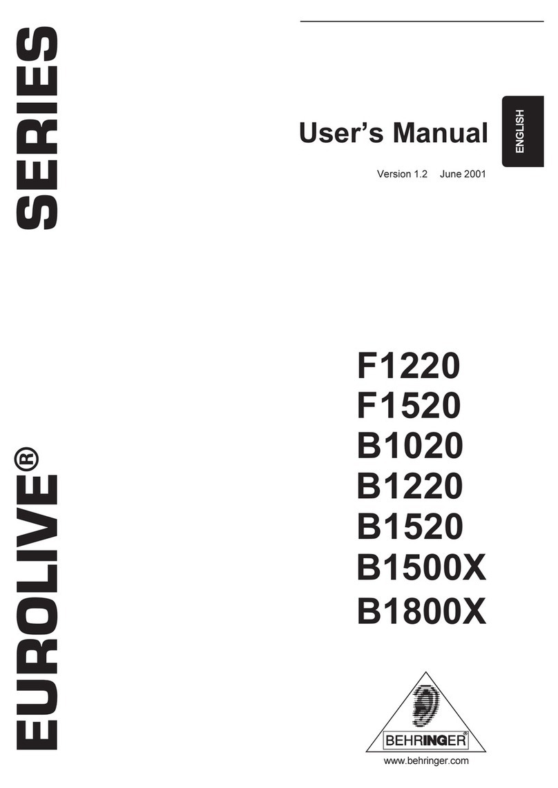 Behringer Eurolive B1020 user manual