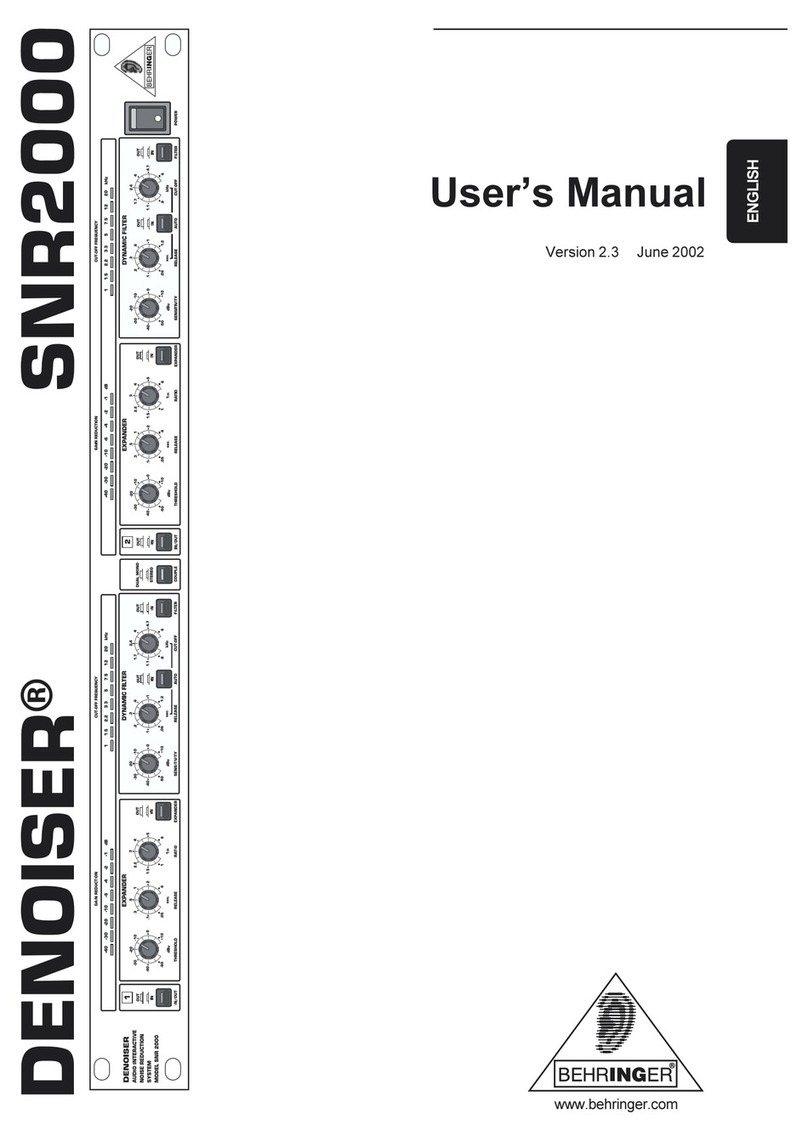 Behringer Denoiser SNR2000 user manual