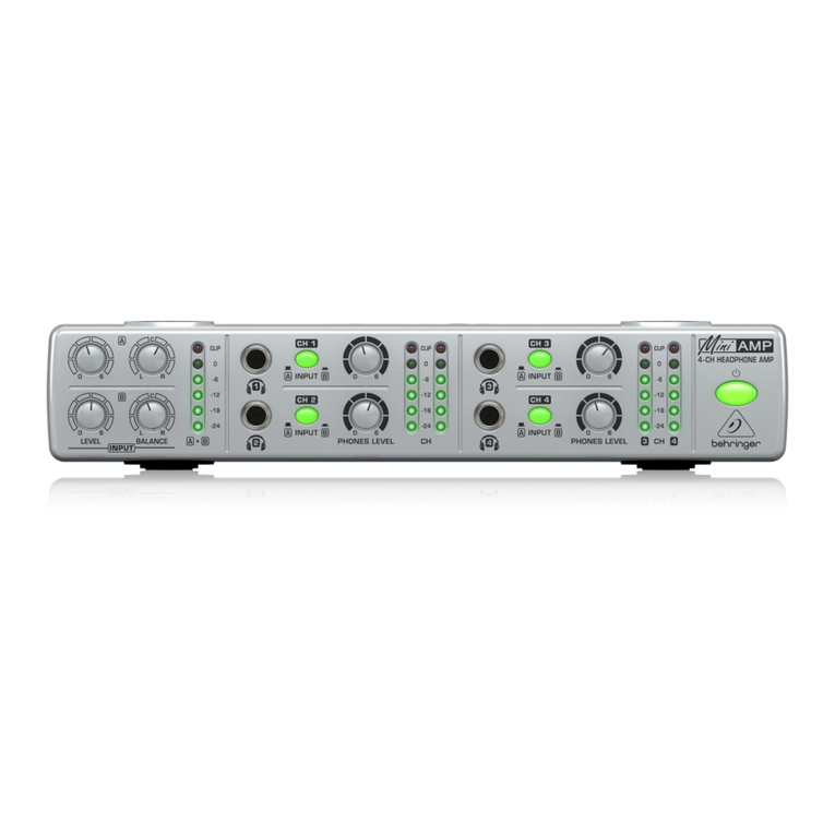 Behringer Miniamp AMP800 User manual