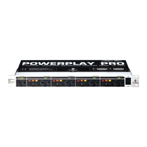 Behringer Powerplay Pro HA4400 User manual