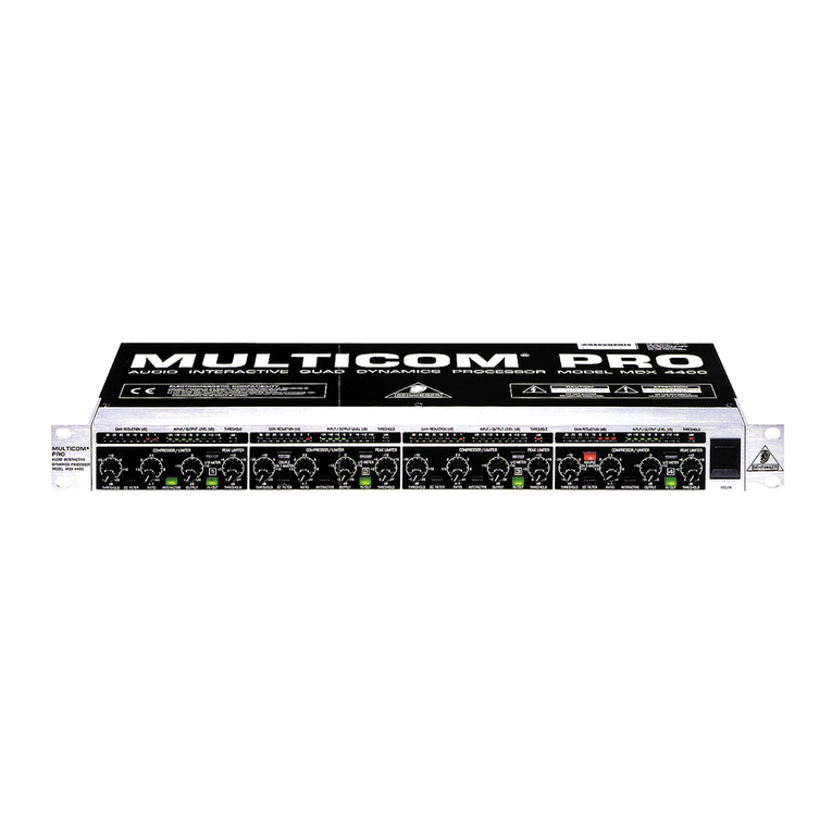 Behringer Multicom Pro MDX4400 user manual