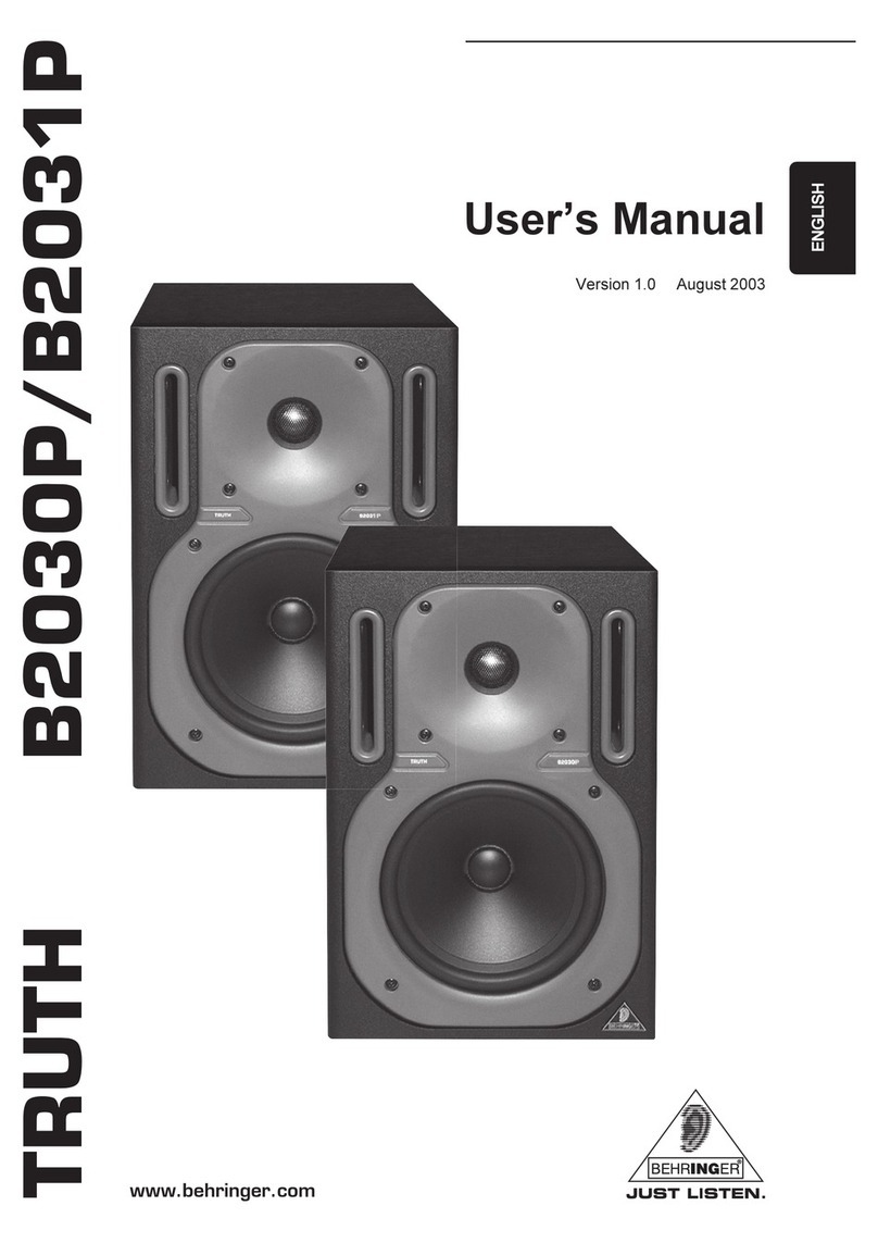 Behringer TRUTH B2031P user manual