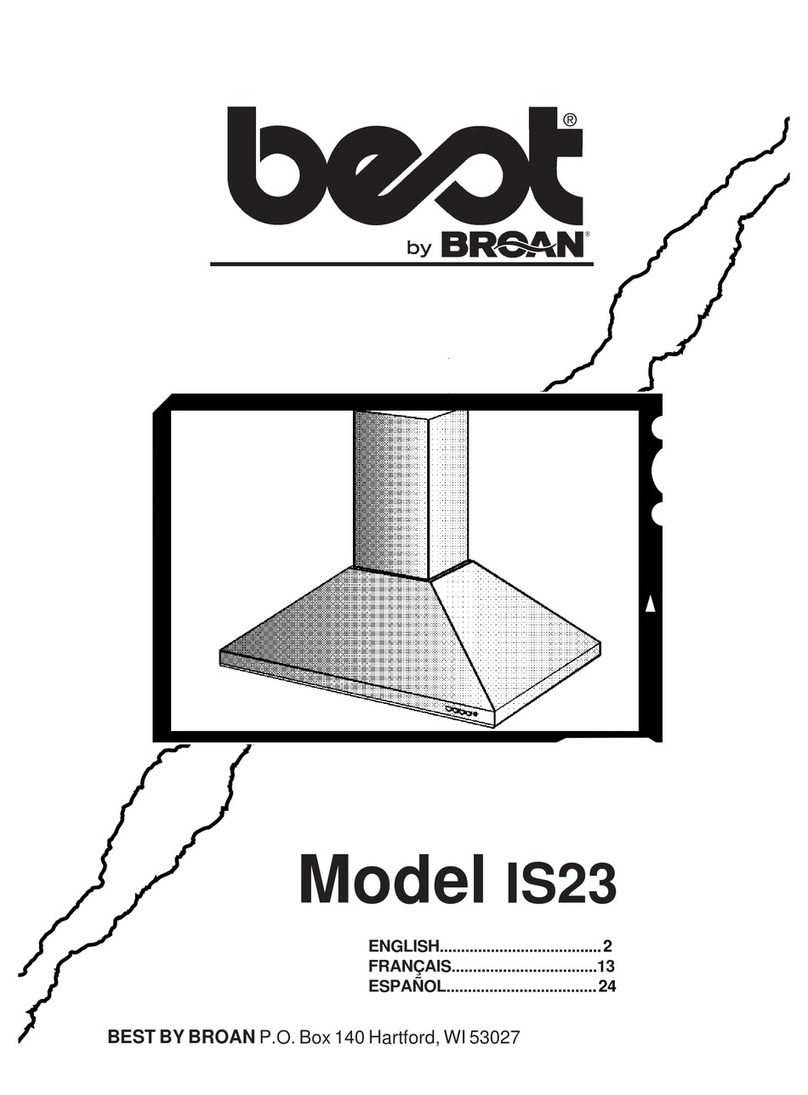 Broan Best IS23 Series User manual