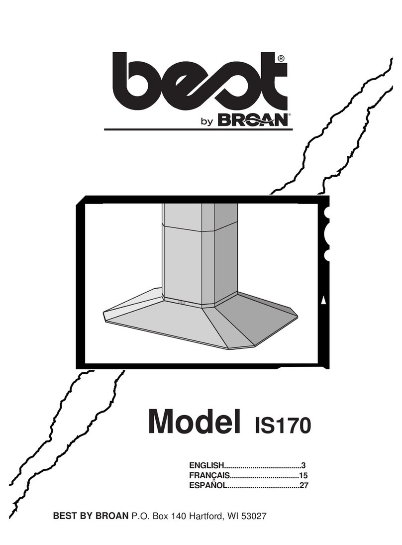 Broan Best IS170 owner's manual