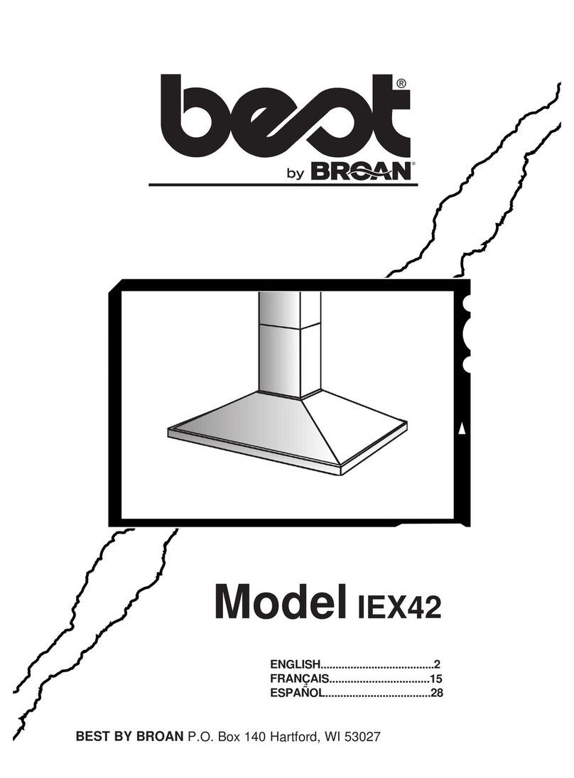 Broan Best IEX42 owner's manual