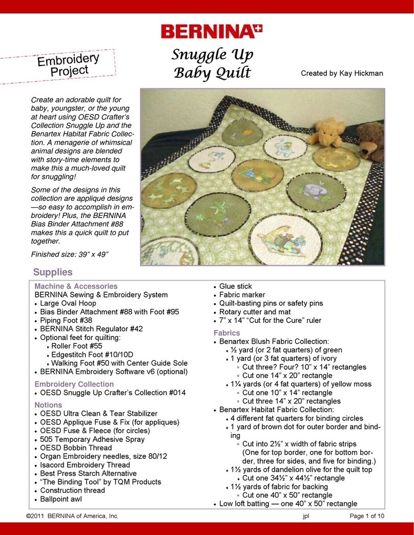 Bernina Baby Accessories user manual