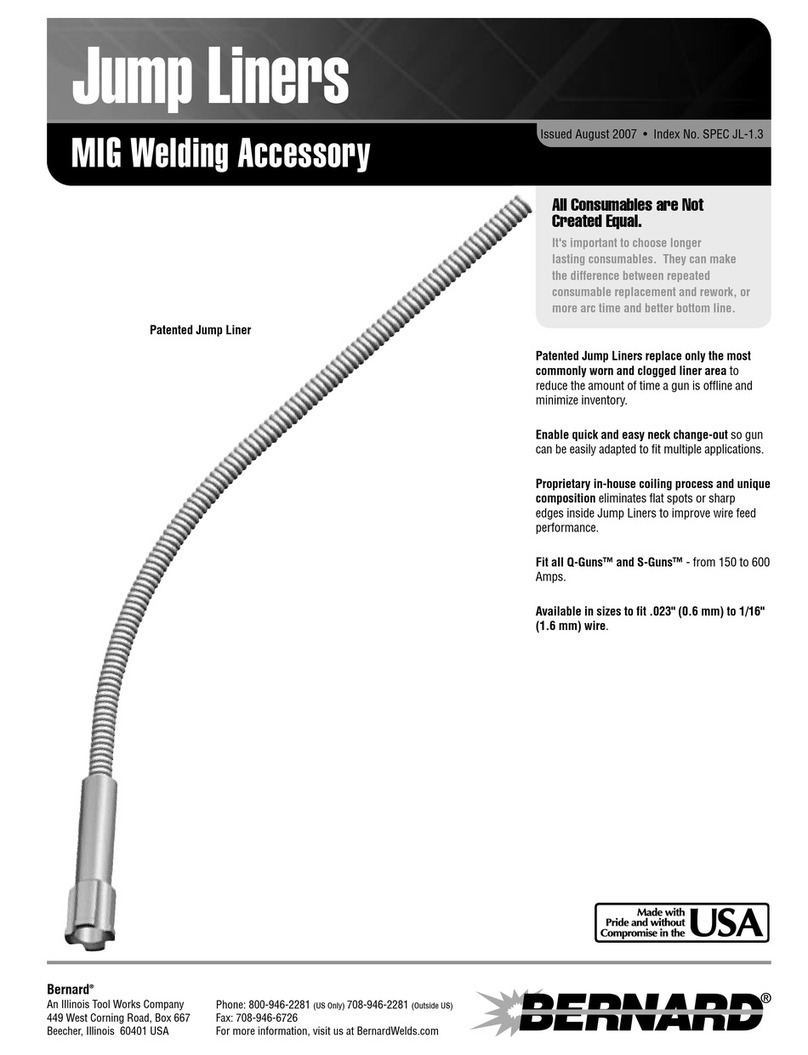 Bernard Jump Liners SPEC JL-1.3 Specification sheet