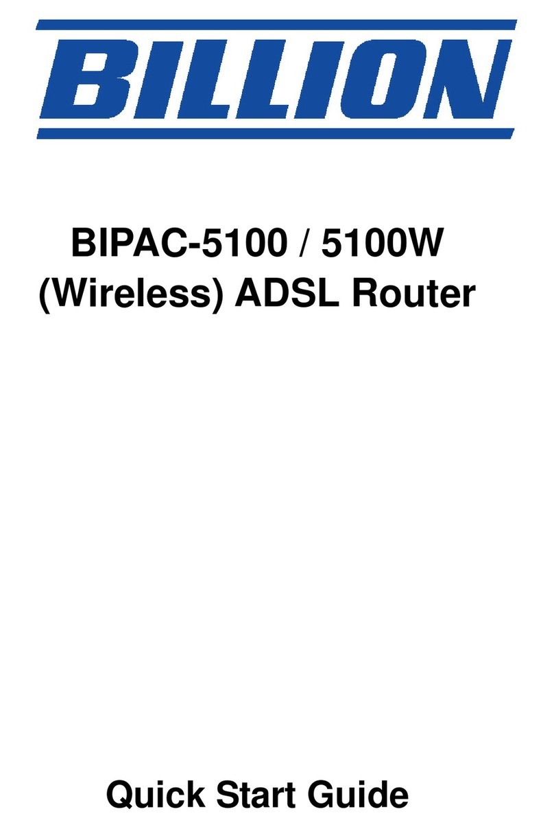 Billion BiPAC 5100 User manual Billion BiPAC 5100 User manual