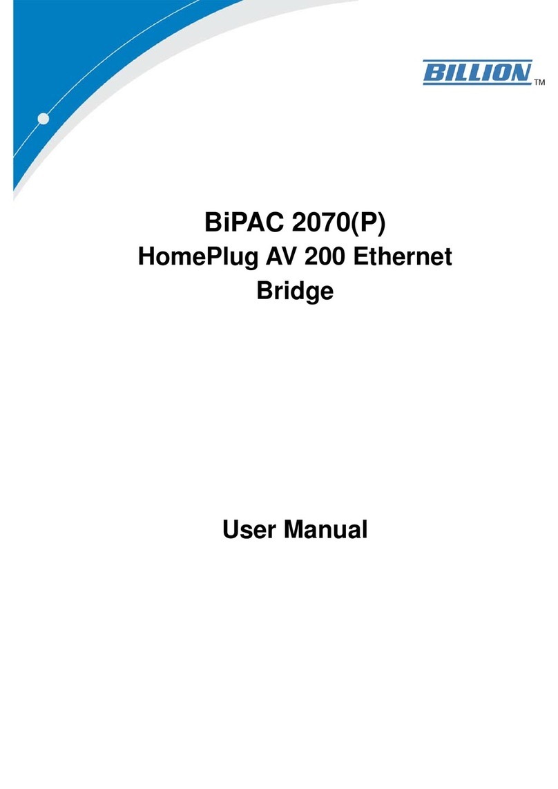 Billion BiPAC 2070 (P) User manual Billion BiPAC 2070 (P) User manual