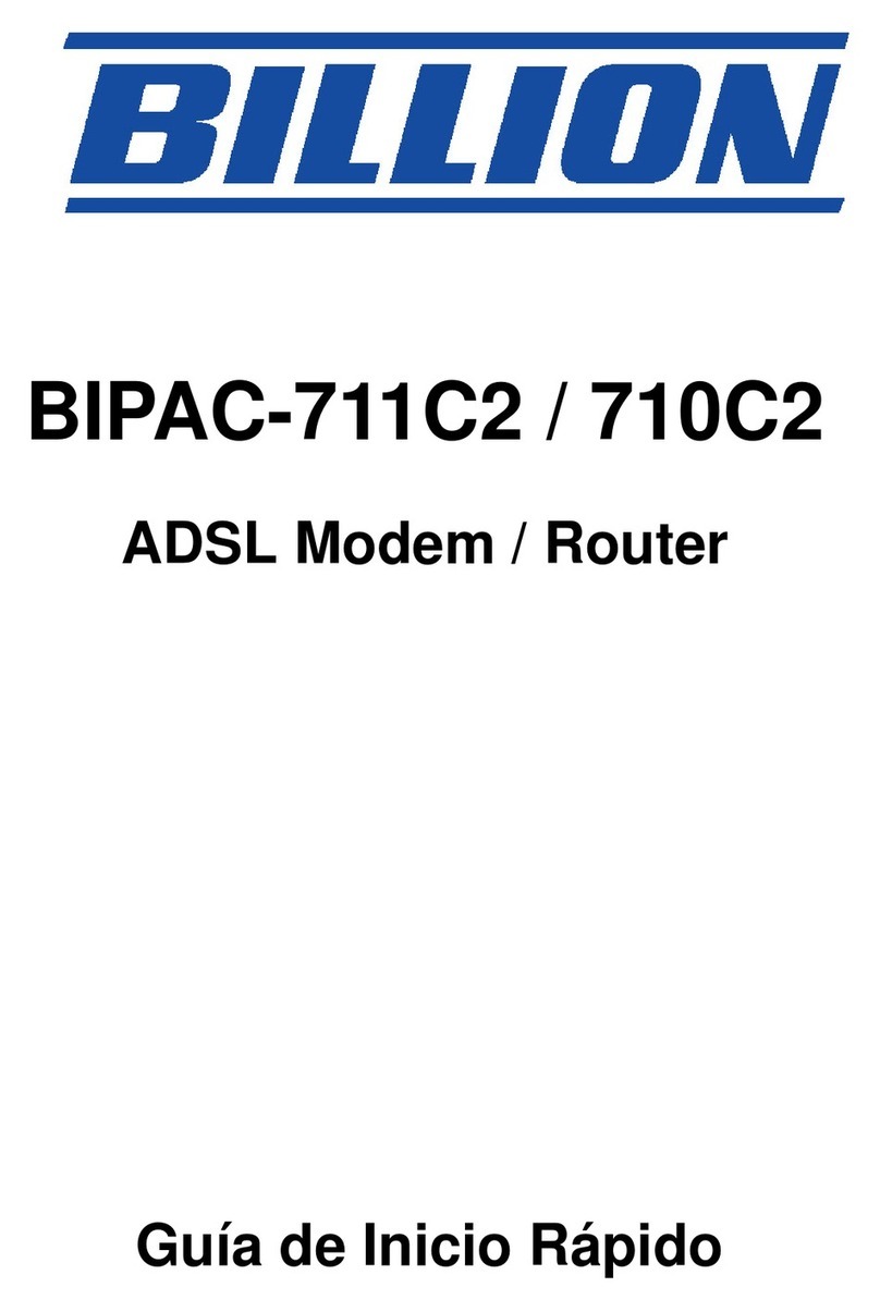 Billion ADSL Modem / Router BIPAC-710C2 Parts list manual