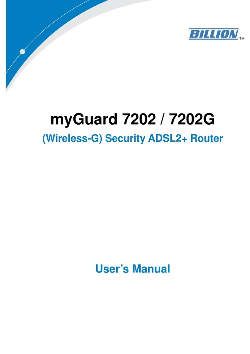 Billion myGuard 7202 User manual Billion myGuard 7202 User manual