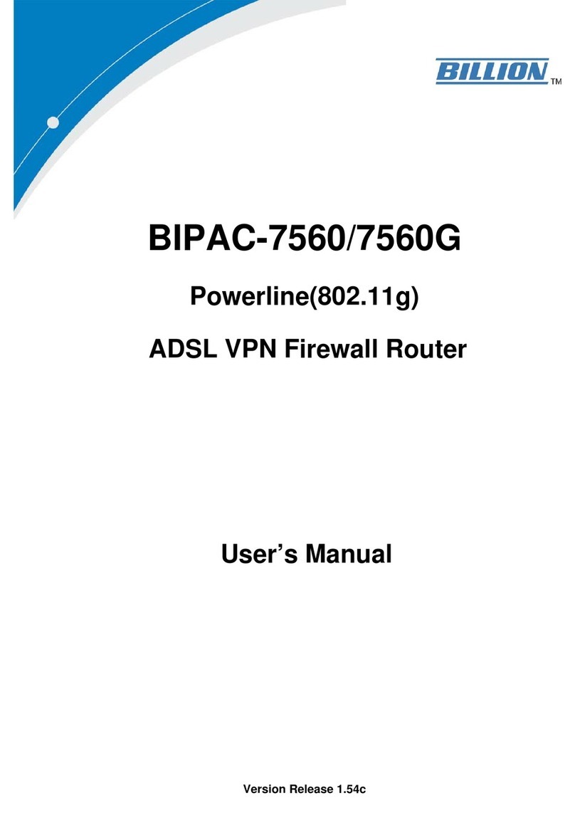 Billion 7560 User manual