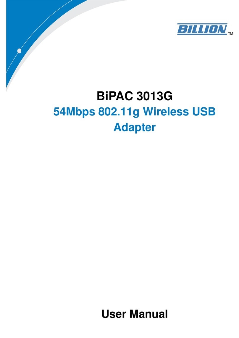 Billion BIPAC 3013G User manual Billion BIPAC 3013G User manual