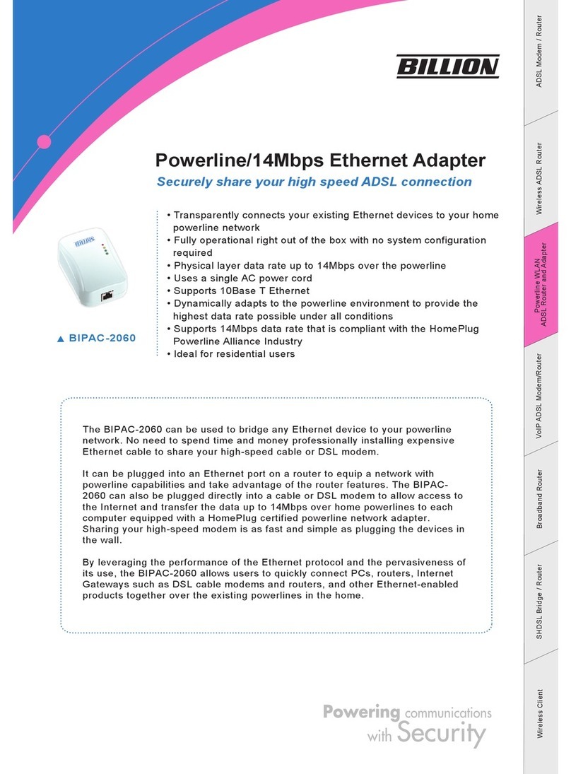Billion BIPAC-2060 User manual