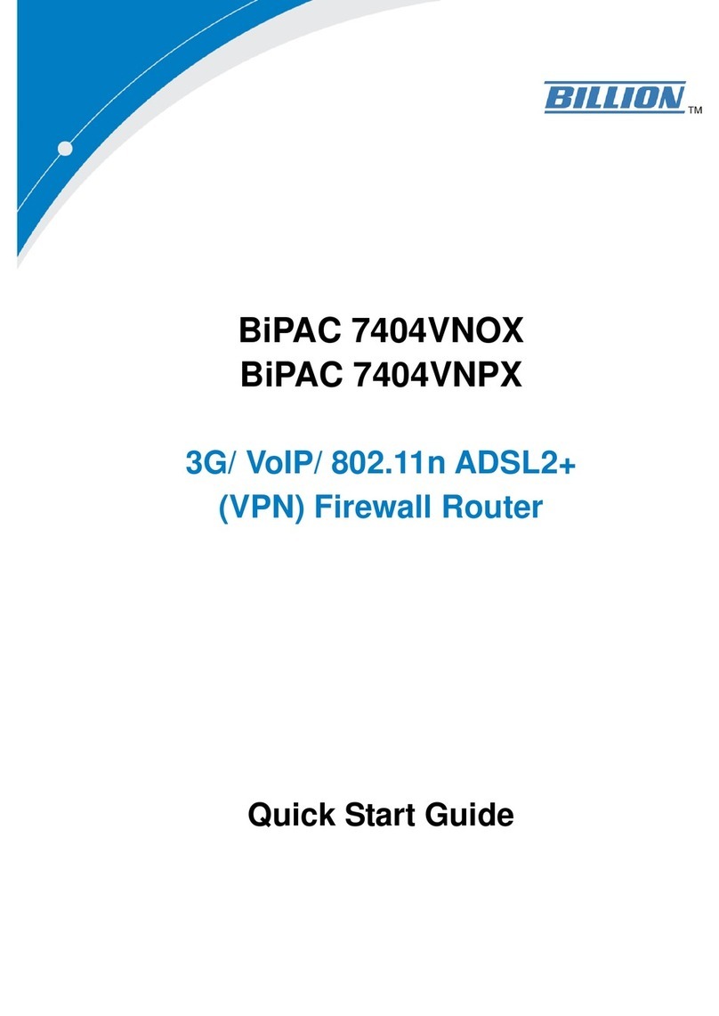 Billion BiPAC 7404VNOX User manual