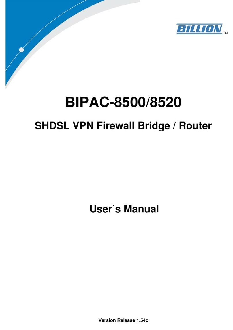Billion BiPAC 8500 User manual
