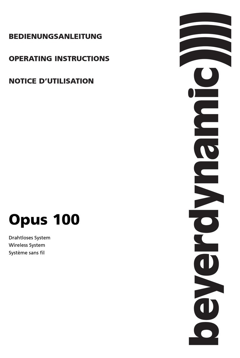Beyerdynamic Opus 100 operating instructions