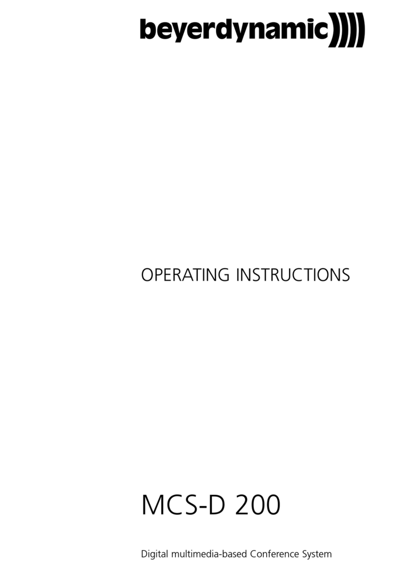 Beyerdynamic MCS-D 200 User manual