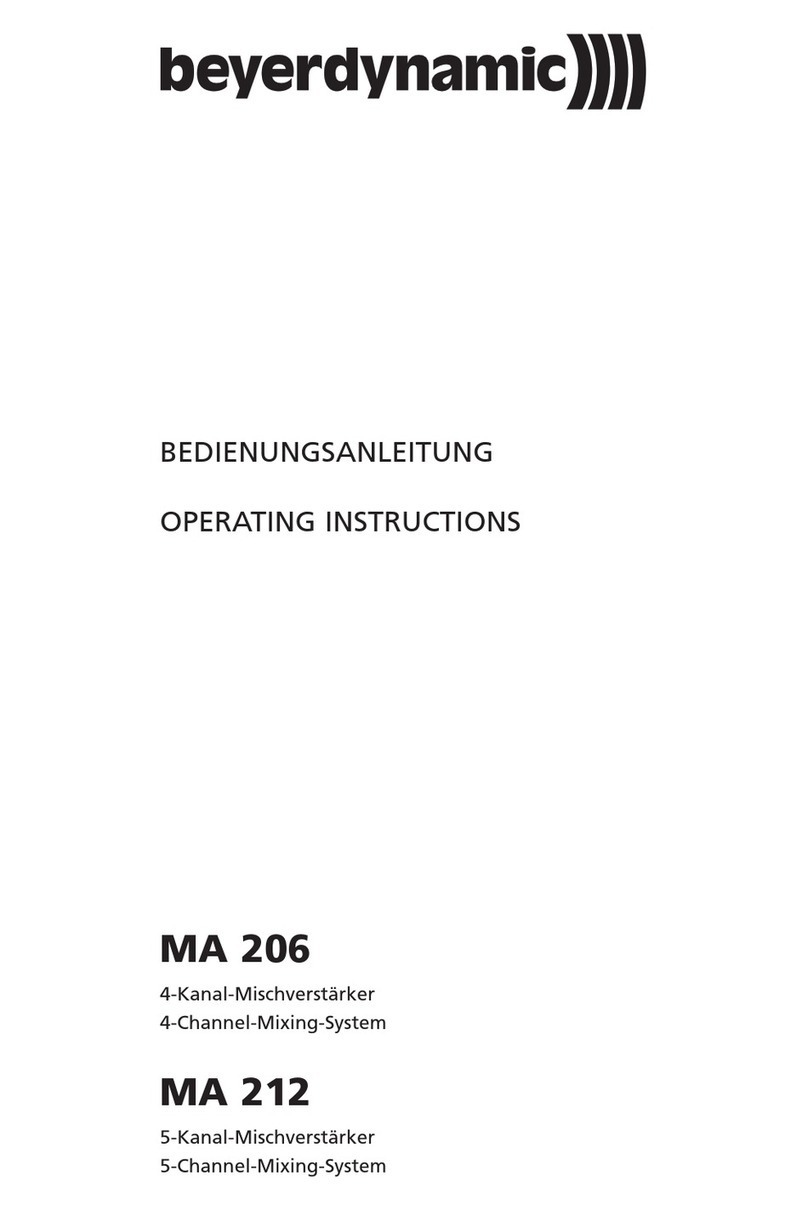 Beyerdynamic MA 206 operating instructions