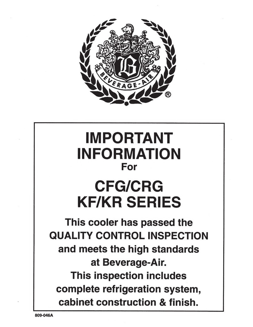Beverage-Air CRG User manual