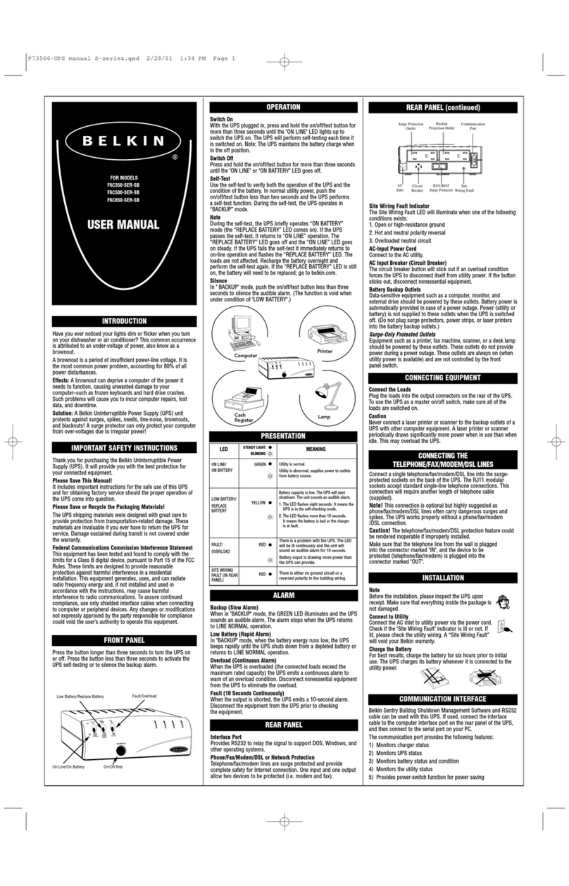 Belkin F6C350-SER-SB user manual