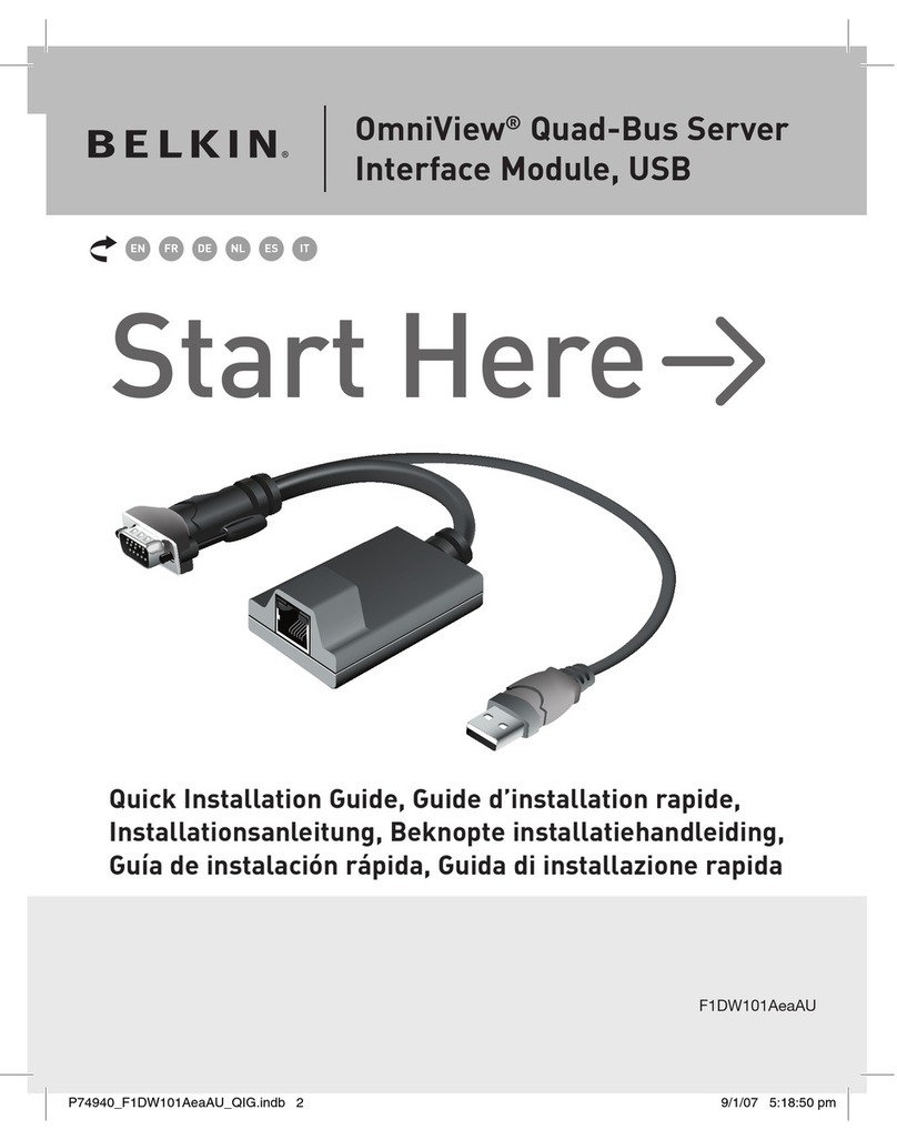 Belkin F1DW101AEAAU Quick installation guide