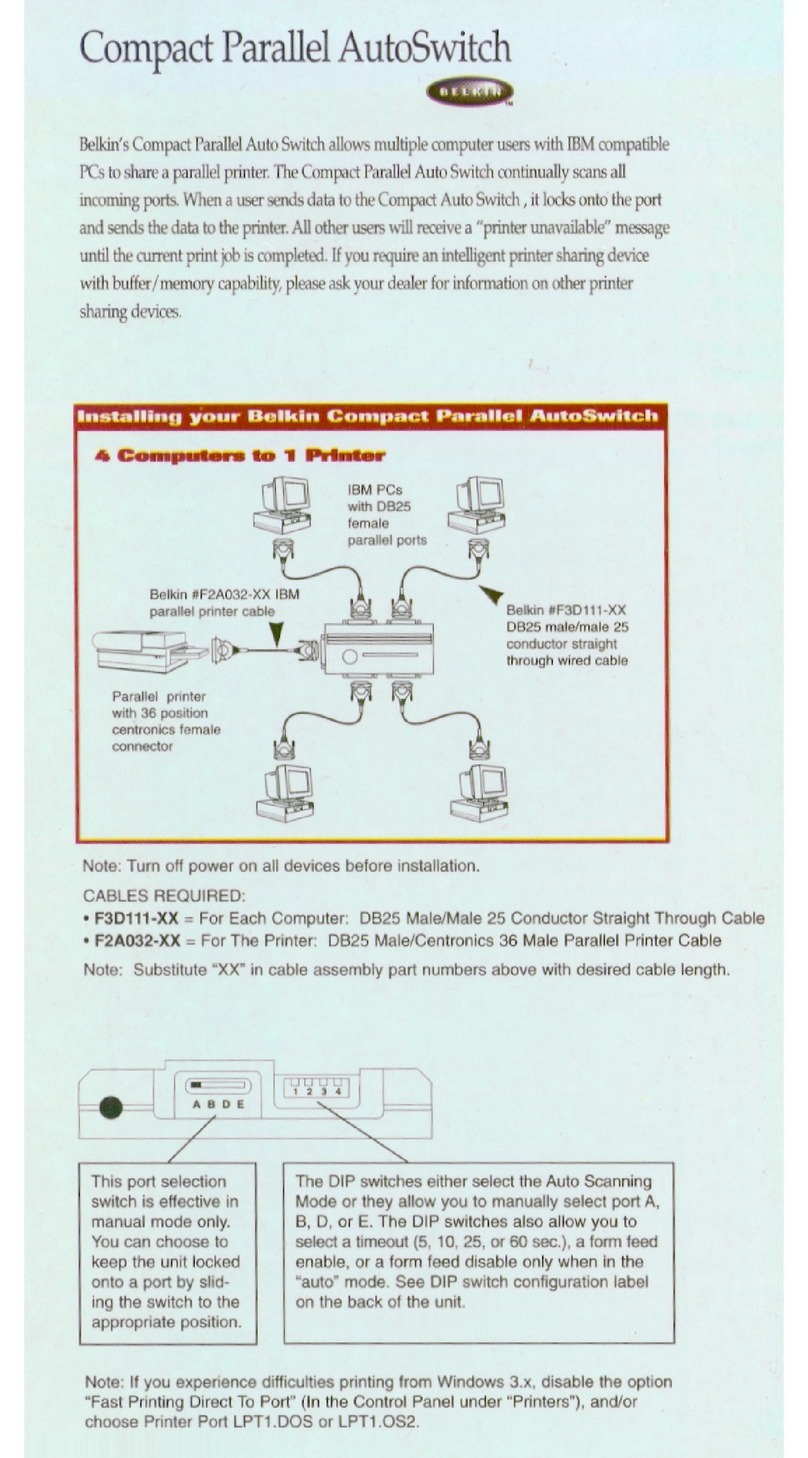 Belkin F1U117 User manual Belkin F1U117 User manual