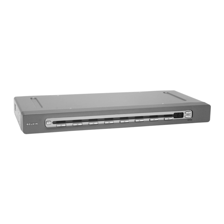 Belkin F1DP108A - OmniView SMB CAT5 KVM Switch Quick start guide Belkin F1DP108A - OmniView SMB CAT5 KVM Switch Quick start guide
