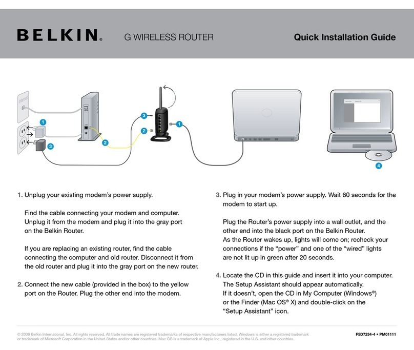 Belkin F5D7234-4 User manual