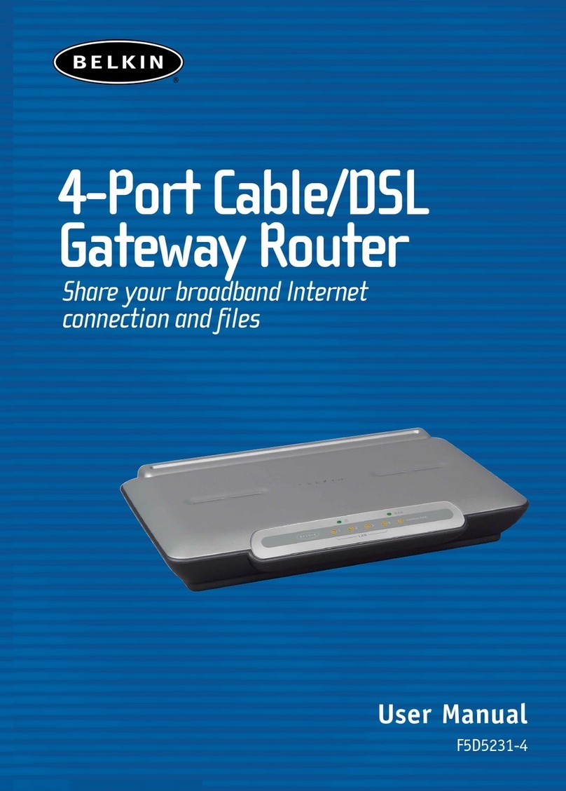Belkin F5D52314 - Cable/DSL Gateway Router User manual