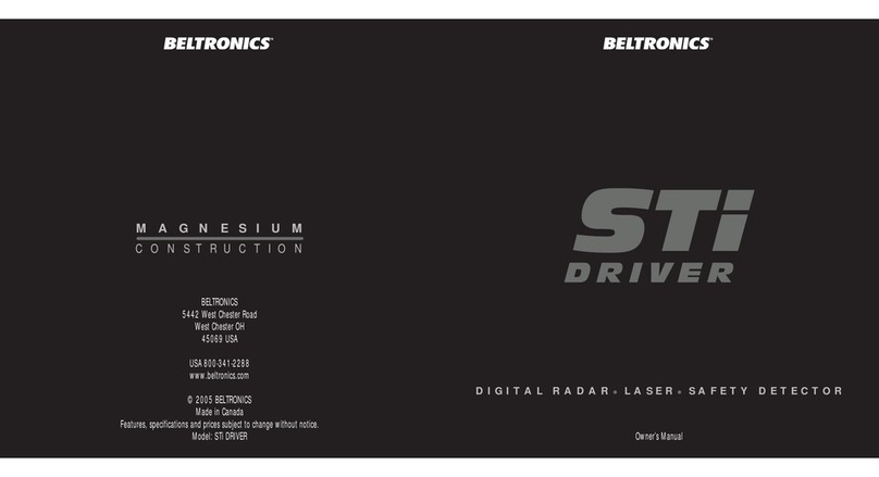 Beltronics STi Driver - STi Driver Radar Detector User manual