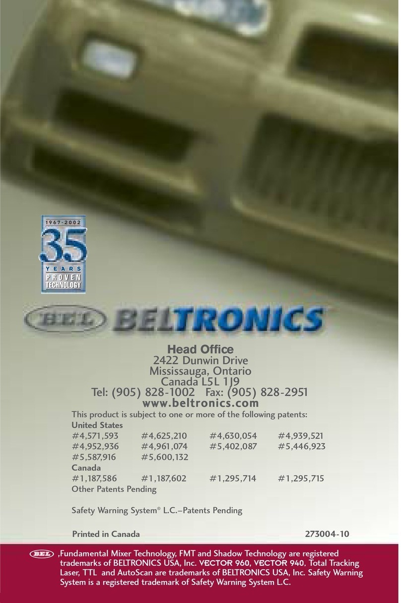 Beltronics V960/V940 User manual