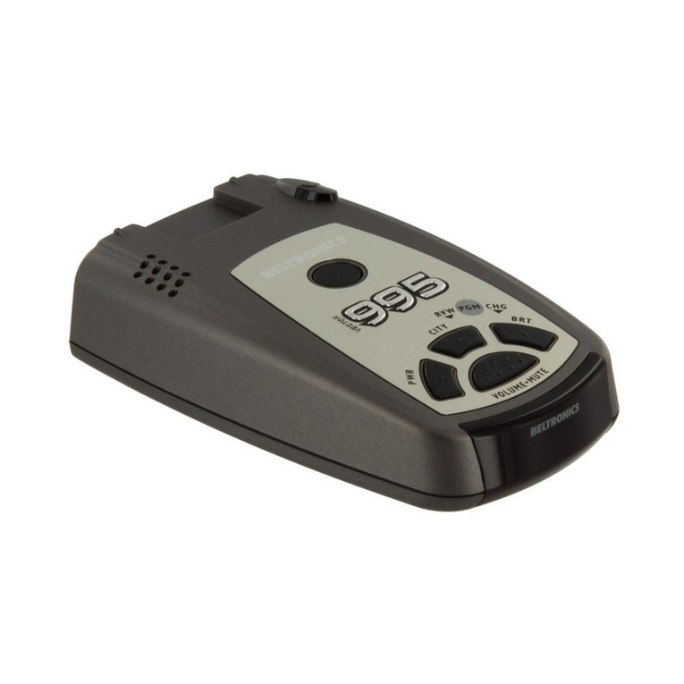 Beltronics Vector 995 User manual Beltronics Vector 995 User manual