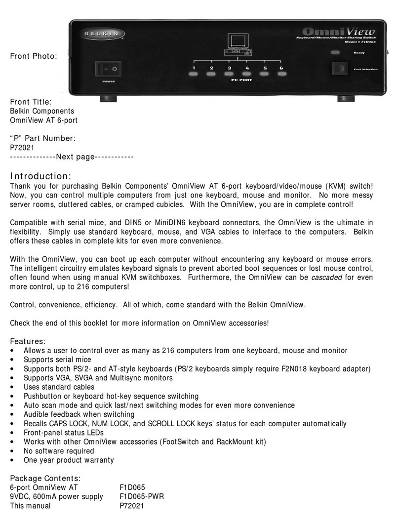 Belkin OMNIVIEW P72021 User manual Belkin OMNIVIEW P72021 User manual