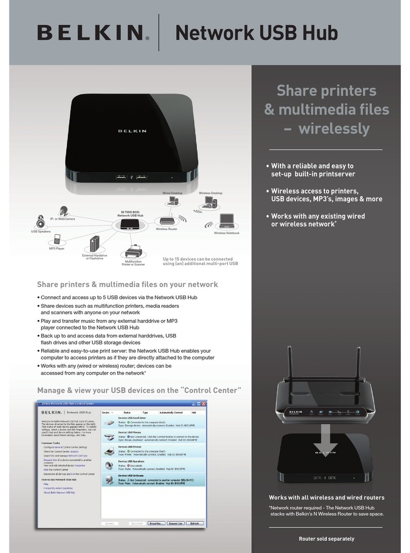 Belkin F5L009 - Network USB Hub brochure
