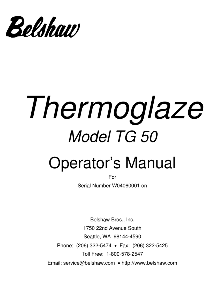 Belshaw Brothers Thermoglaze TG 50 User manual